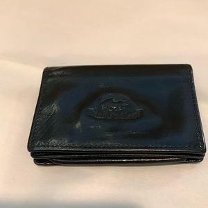 Hide Craft black leather card holder in EUC.